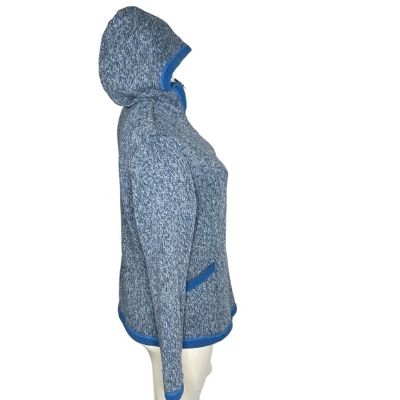 PRANA Wool Blend Knit Hooded Zip Sweater Jacket Fleece Lined Women's Size M - Picture 5 of 16